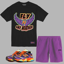 Load image into Gallery viewer, Fly N Any Weather Short Set to match New Balance 9060 Prism Purple sneakers
