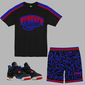 Forever Laced Retro Short Set to match the Retro Jordan 4 Rare Air sneakers