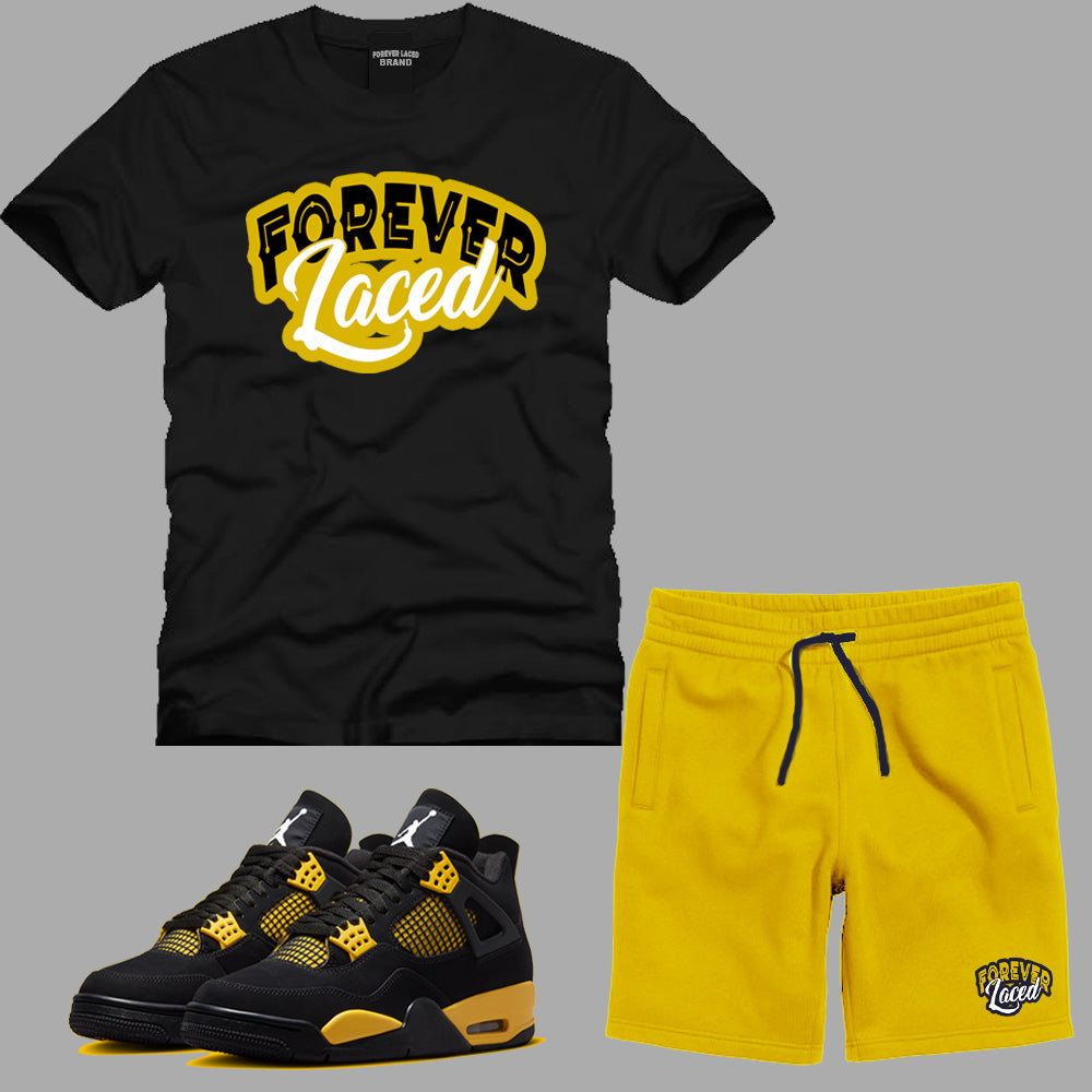 Forever Laced Short Set to match Retro Jordan 4 Lightning Sneakers – SGC