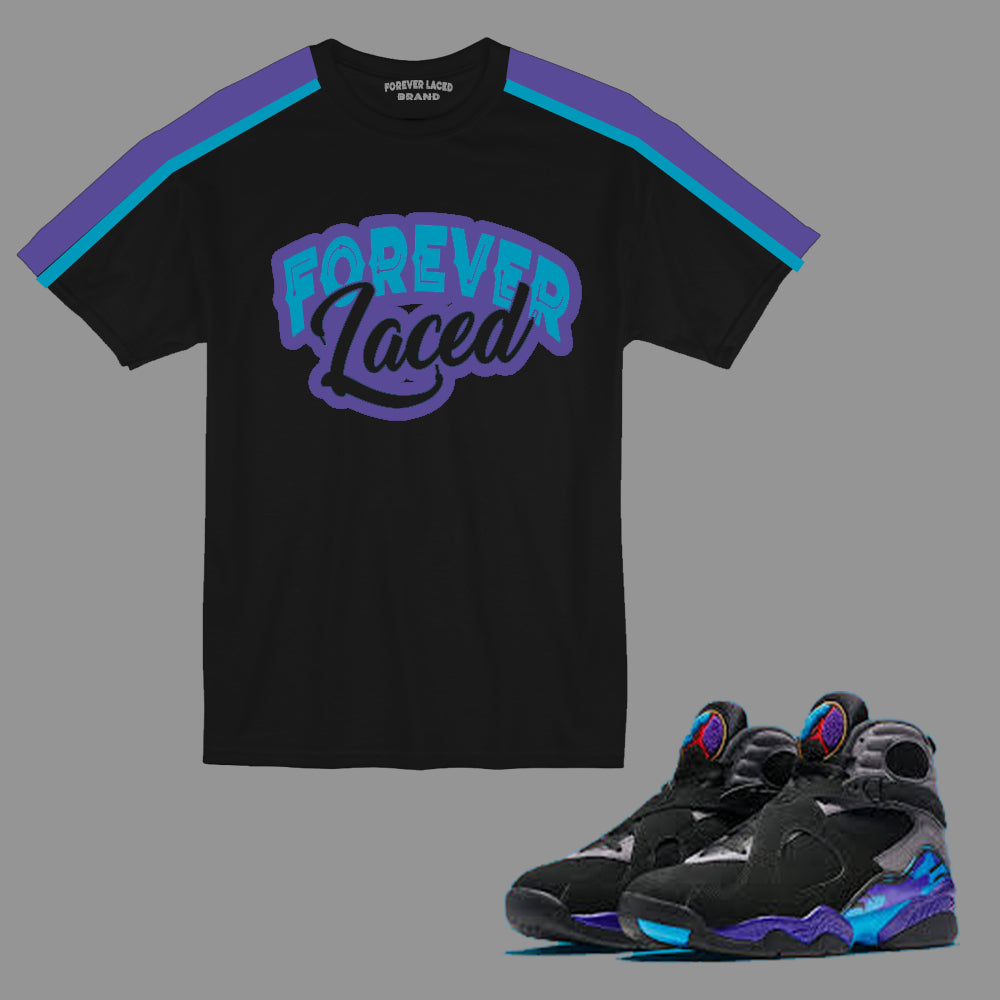 Forever Laced Retro T-Shirt to match Retro Jordan 8 Aqua sneakers