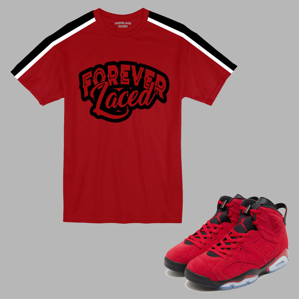 Forever Laced T-Shirt to match Retro Jordan 6 Toro Bravo sneakers