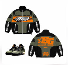 Load image into Gallery viewer, SG Most Wanted Windbreaker Jacket to match Retro Jordan 4 Undefeated
