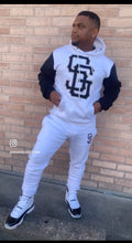 Load image into Gallery viewer, SG Giants Hooded Sweatsuit to match Retro Jordan 4 White Thunder sneakers
