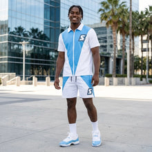 Load image into Gallery viewer, Super S Windbreaker Short Set to match Retro Jordan 11 Low University Blue
