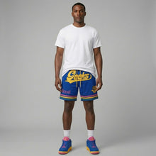 Load image into Gallery viewer, GEEKS Brazil Mesh Shorts to match Retro Jordan 3 Brazil sneakers
