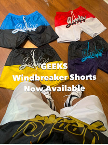 GEEKS Bold Shorts to match Retro Jordan 9 Powder Blue sneakers
