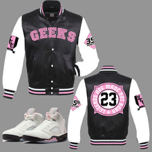 Load image into Gallery viewer, LEGENDS ARE MADE Satin Jacket to match Retro Jordan 5 OG 35th Anniversary sneakers

