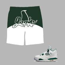 Load image into Gallery viewer, GEEKS Bold Shorts to match Retro Jordan 4 Oxidized Green sneakers
