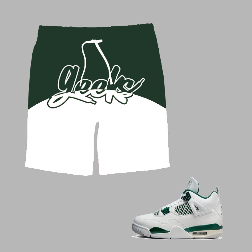 GEEKS Bold Shorts to match Retro Jordan 4 Oxidized Green sneakers