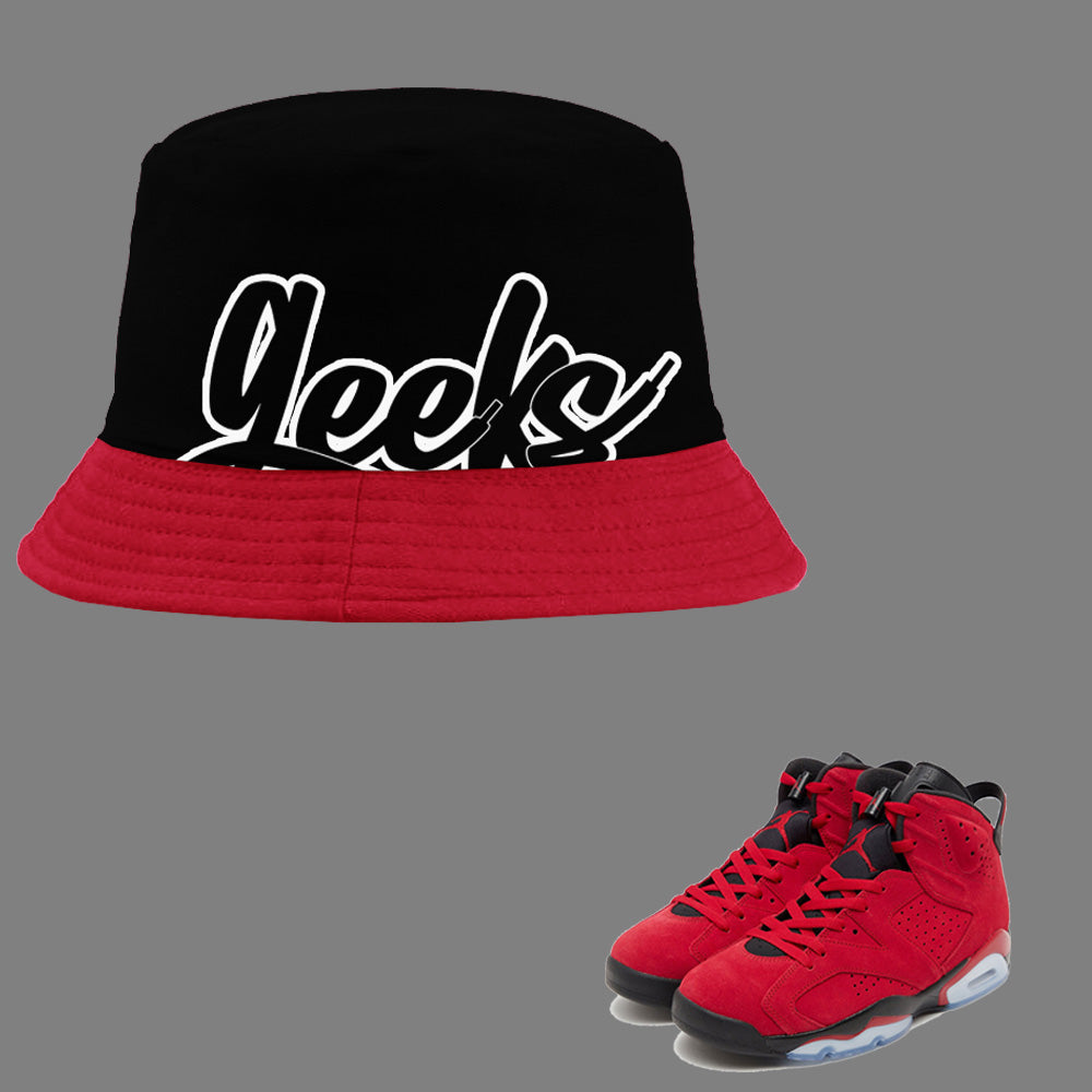 GEEKS Bucket Hat to match Retro Jordan 6 Toro Bravo sneakers