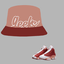 Load image into Gallery viewer, GEEKS Bucket Hat to match Retro Jordan 13 Dune Red sneakers
