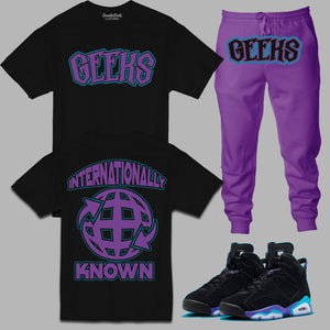 GEEK Outfit 2 to match Retro Jordan 6 Aqua sneakers