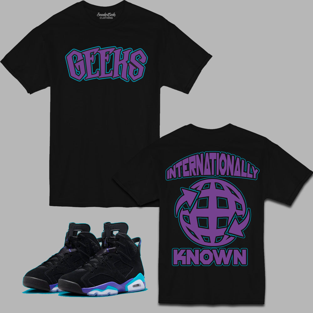Internationally Known T-Shirt to match the Retro Jordan 6 Aqua sneakers