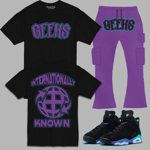GEEKS Outfit to match Retro Jordan 6 Aqua sneakers