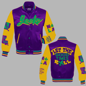 Let The Good Times Roll Satin Jacket (Mardi Gras)