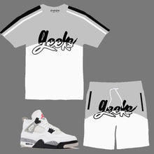 Load image into Gallery viewer, GEEKS Mega Short Set to match the Retro Jordan 4 White Cement
