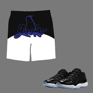GEEKS Bold Shorts to match Retro Jordan 11 Low Space Jam sneakers