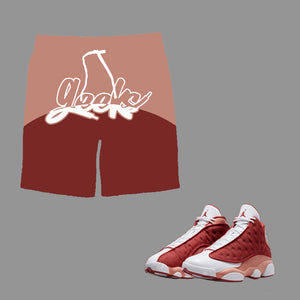 GEEKS Bold Shorts to match Retro Jordan 13 Dune Red sneakers