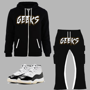 GEEKS Zipped Hooded Sweatsuit to match Retro Jordan 11 Gratitude sneakers