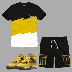 GEEKS Short Set to match Retro Jordan 4 Lightning sneakers