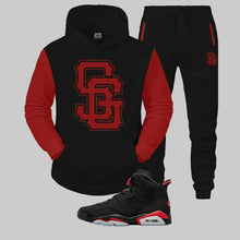 Load image into Gallery viewer, SG Giants Hooded Sweatsuit to match Retro Jordan 6 Infrared Salesman sneakers
