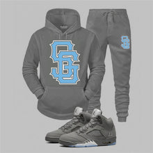 Load image into Gallery viewer, SG Giants Hooded Sweatsuit to match Retro Jordan 5 Wolf Grey sneakers

