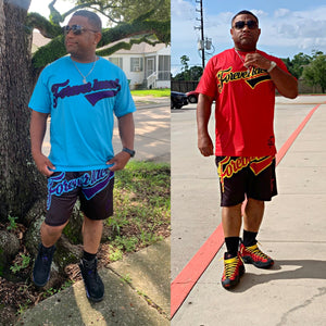 Forever Laced FL Stadium Short Sets to match Retro Jordan 1 Shattered Backboard