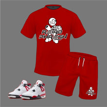 Load image into Gallery viewer, Retro Phresh Boys Short Set - Red Cement
