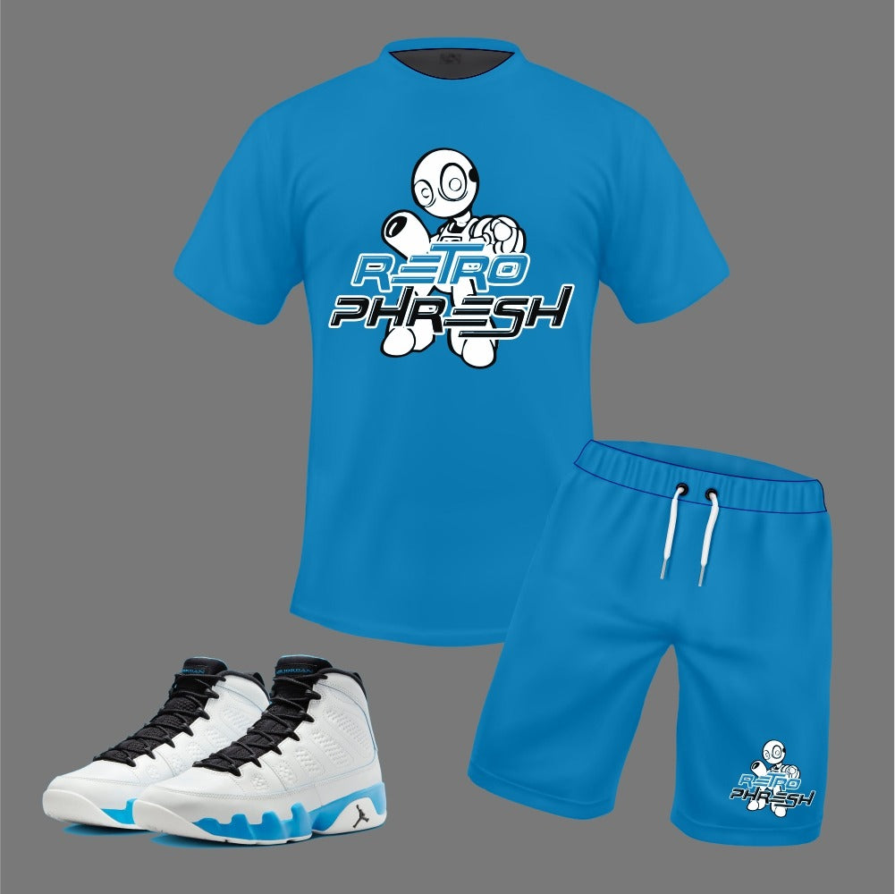 Retro Phresh Short Set - Powder Blue