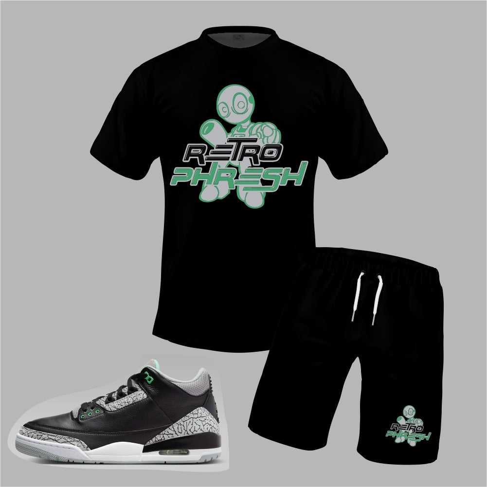 Retro Phresh Short Set - Glow Green