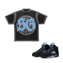 Load image into Gallery viewer, We Are The Culture Sunfaded Boxy T-Shirt - Black University Blue

