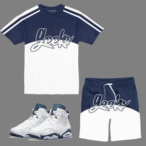 GEEKS Mega Short Set to match Retro Jordan 6 Midnight Navy