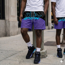 Load image into Gallery viewer, GEEKS Windbreaker Shorts to match Retro Jordan 6 Aqua sneakers
