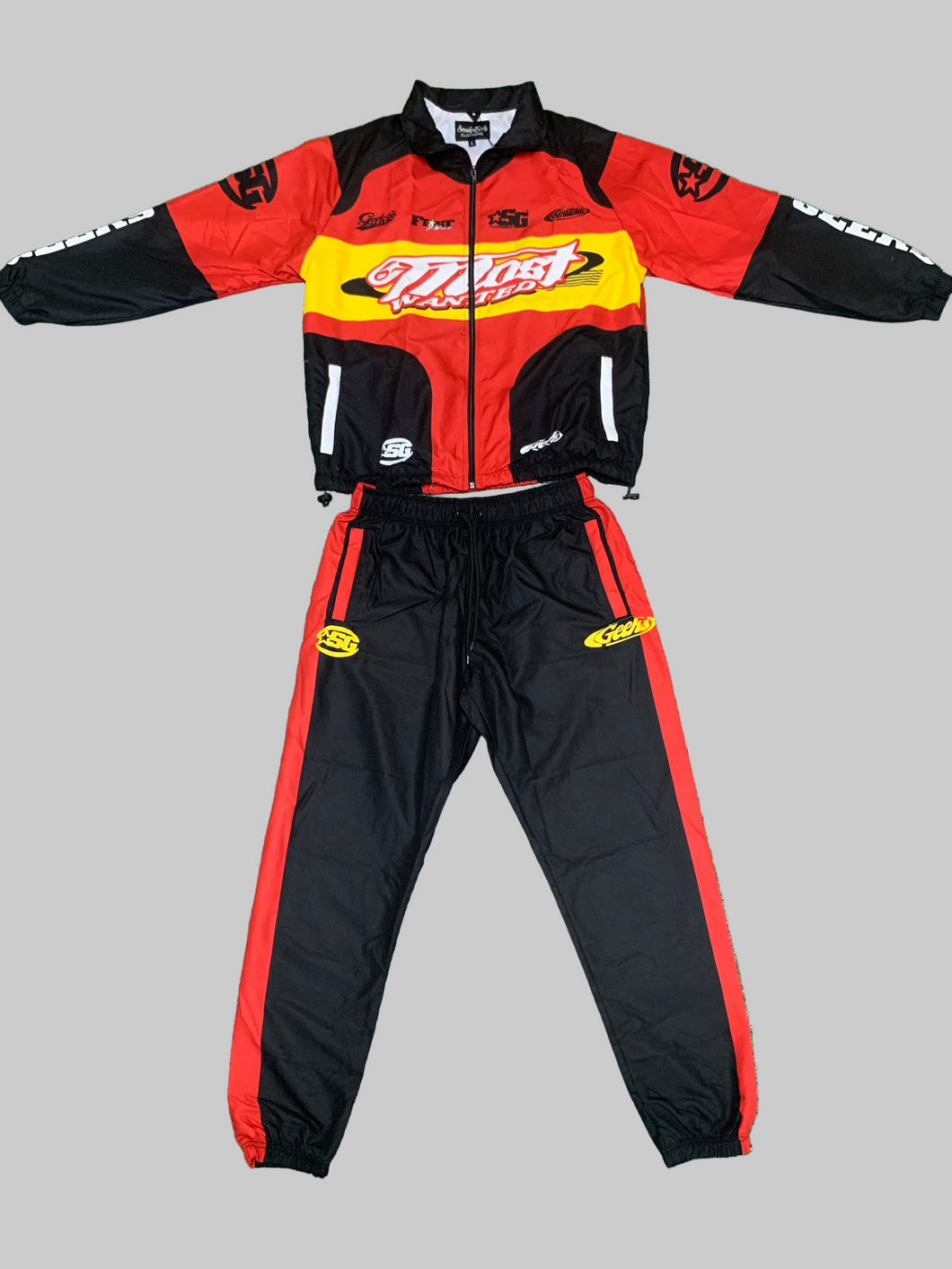 SG Most Wanted Windbreaker Set - Black/Red and Yellow
