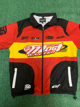 Load image into Gallery viewer, SG Most Wanted Windbreaker Set - Black/Red and Yellow
