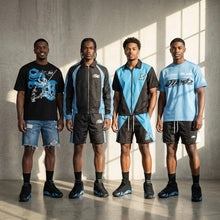 Load image into Gallery viewer, SG Most Wanted Boxy T-Shirt to match Retro Jordan 14 University Blue

