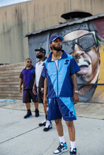 Load image into Gallery viewer, Super S Windbreaker Short Set to match Retro Jordan 1 Obsidian sneakers
