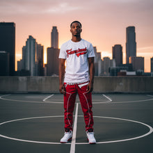 Load image into Gallery viewer, Forever Laced FL Stadium Outfit to match Retro Jordan 5 Fire Red Black Tongue
