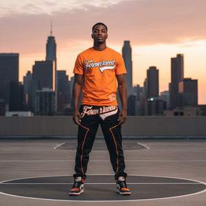 Forever Laced Stadium Outfit to match Retro Jordan 1 Shattered Backboard sneakers