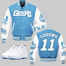 Load image into Gallery viewer, LEGEND Varsity Jacket to match Retro Jordan 11 Legend sneakers
