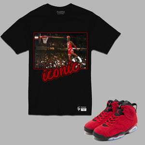 MJ Iconic T-Shirt to match Retro Jordan 6 Toro Bravo sneakers