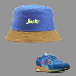 GEEKS Bucket Hat to match New Balance 580 Blue Multi sneakers