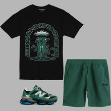 Load image into Gallery viewer, SneakerGeeks Short Set to match New Balance 9060 Team Forest Green
