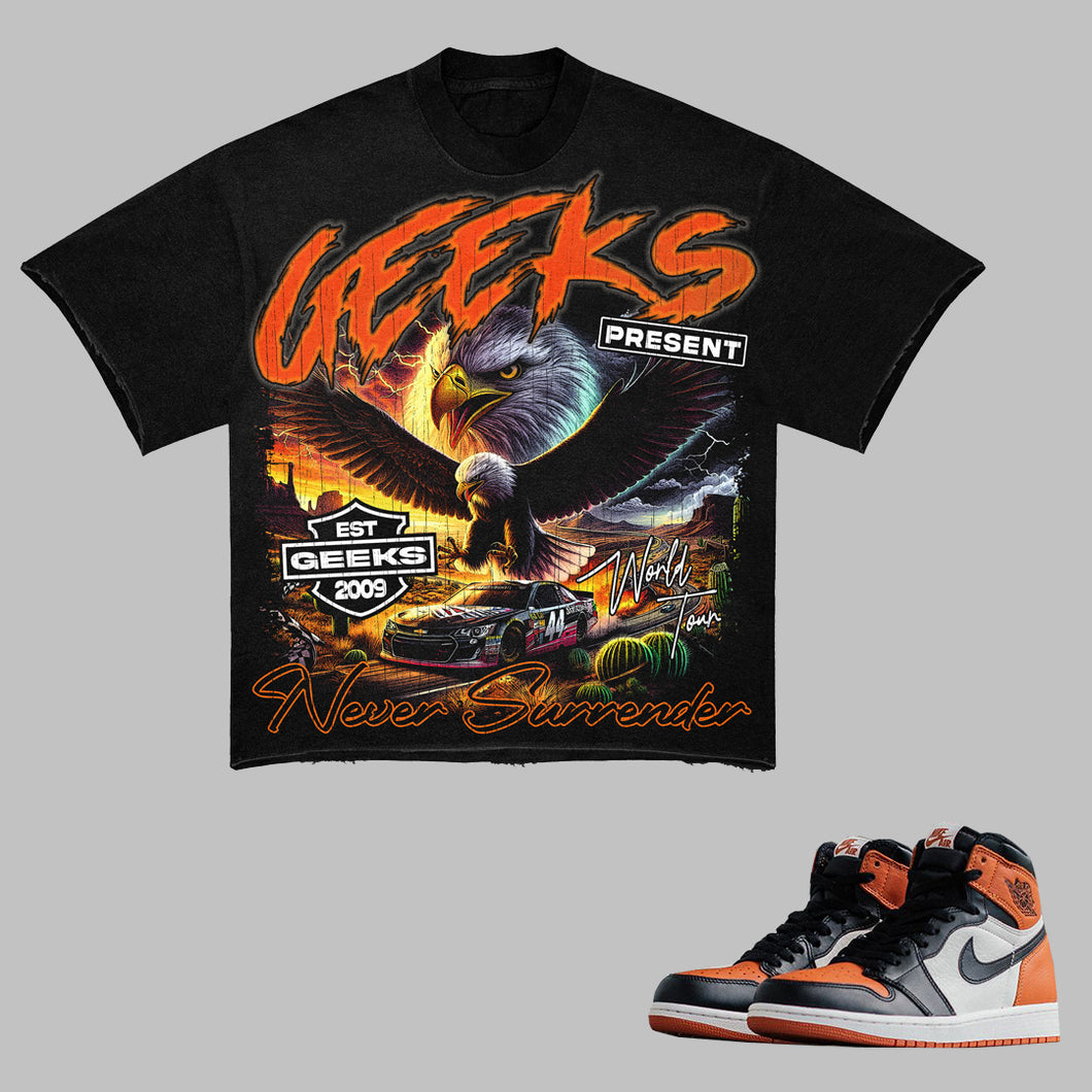 No Surrender Boxy T-Shirt to match Retro Jordan 1 Shattered Backboard sneakers