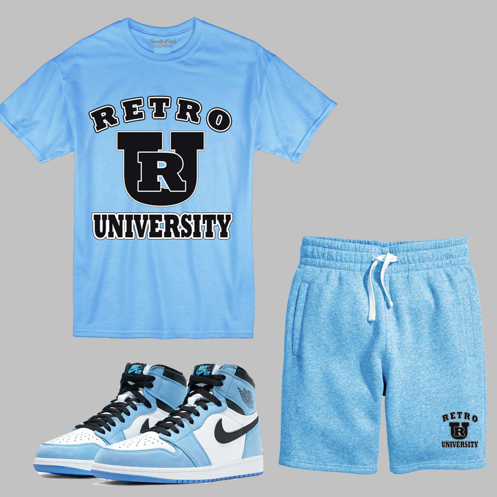 Retro University Short Set to match Retro Jordan 1 University Blue sneakers