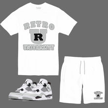 Load image into Gallery viewer, Retro University Short Set to match the Retro Jordan 4 Military Black sneakers
