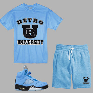 Retro University Short Set to match the Retro Jordan 5 SE UNC sneakers