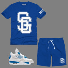 Load image into Gallery viewer, SG Giants Short Set to match Retro Jordan 4 Military Blue sneakers
