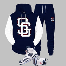 Load image into Gallery viewer, SG Giants Hooded Sweatsuit to match Retro Jordan 6 Olympic sneakers
