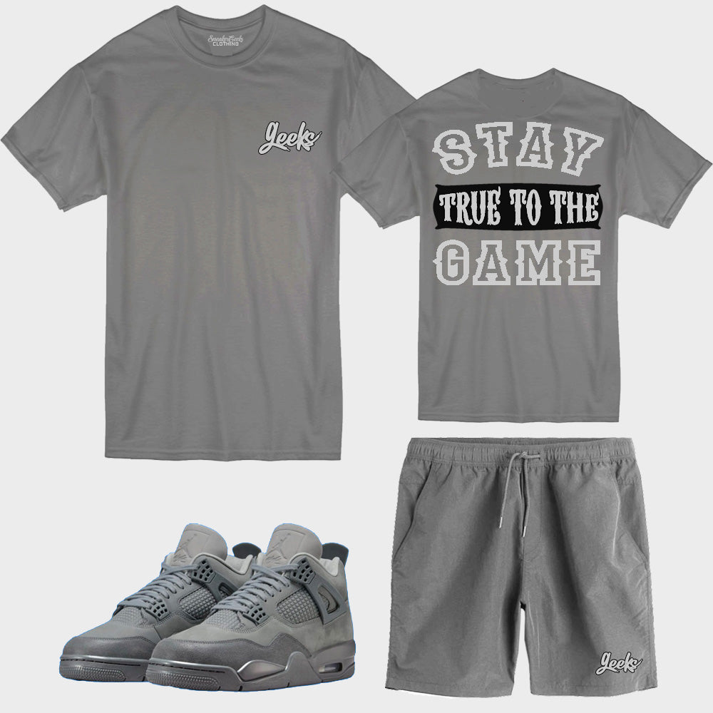 GEEKS Short Set to match Retro Jordan 4 Wet Cement sneakers